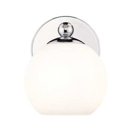 Z-Lite Neoma Wall Sconce, 1-Light, 5.25 In.W x 6.75 In.L x 6.75 In.H, Chrome /Opal Etched 1100-1S-CH